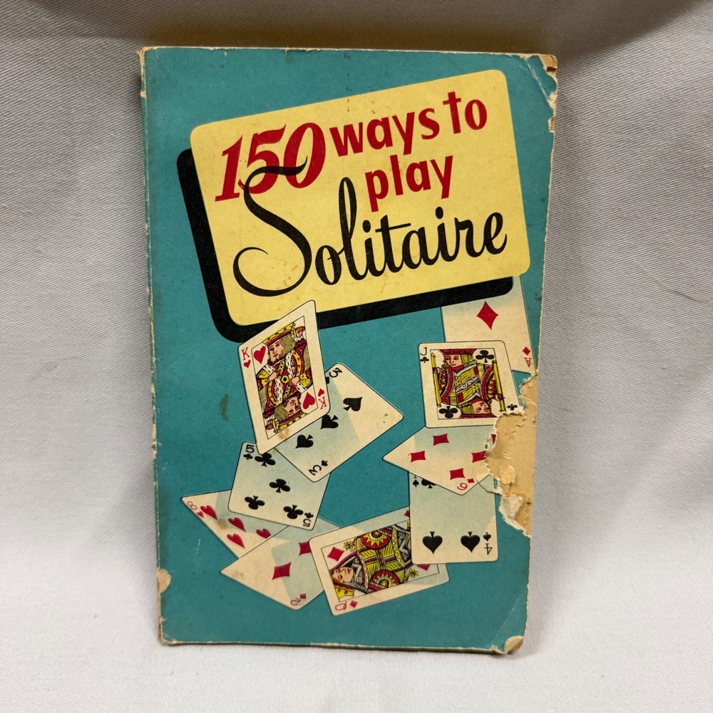 Vintage 150 Ways to Play Solitaire Card Game Instruction Book Paperback